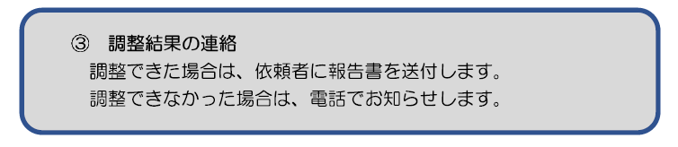 3.調整結果の連絡